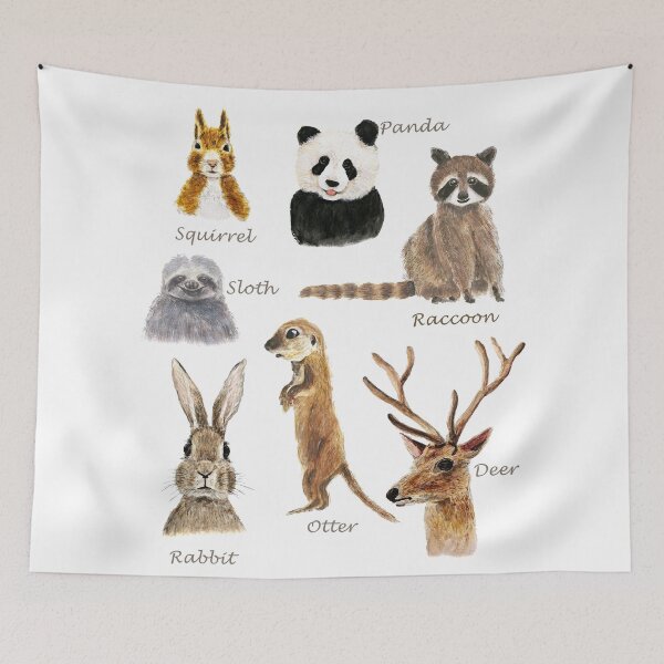 Item preview, hand painted cute animals collection  painting  designed and sold by ColorandColor.