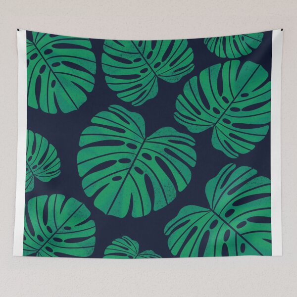 Item preview, Kelly Green Monstera Leaves designed and sold by taropatchdesign.