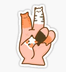 Katzenfinger Frieden Sticker