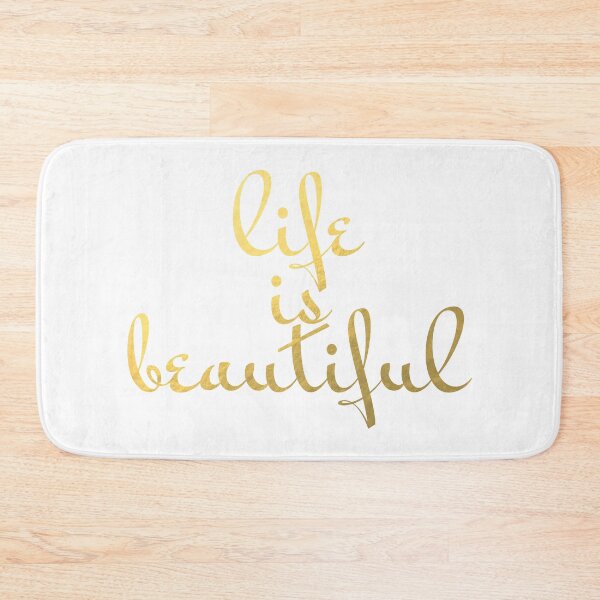 Item preview, Life is Beautiful Faux Gold Foil designed and sold by mystylerepublic.