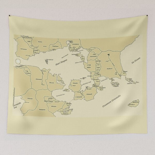 Item preview, Map of Legacies World [Parchment] designed and sold by LegaciesLARP.