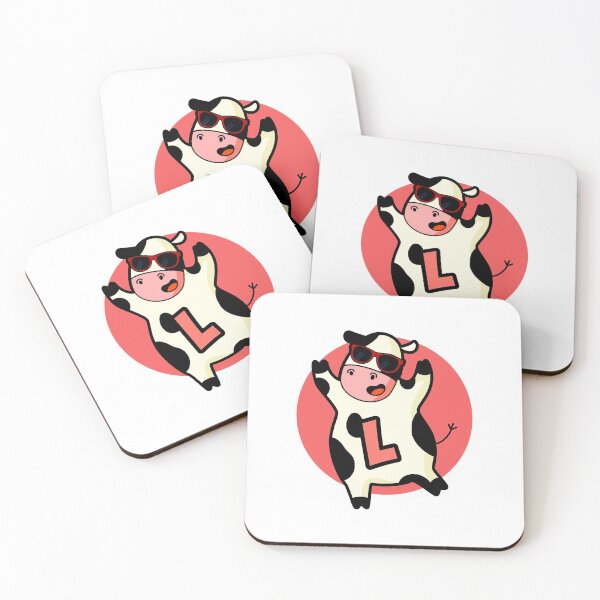 Item preview, Alphabet Letter L Groovy Dancing Cow       designed and sold by kidsmonogram.