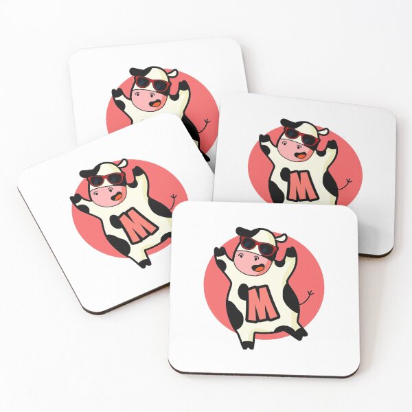 Item preview, Alphabet Letter M Groovy Dancing Cow       designed and sold by kidsmonogram.