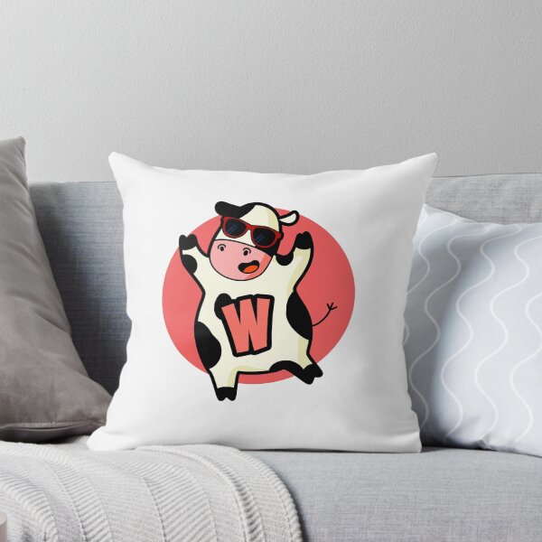 Item preview, Alphabet Letter W Groovy Dancing Cow       designed and sold by kidsmonogram.