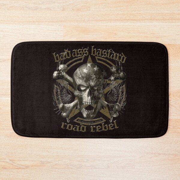 Item preview, Badass bastard skull designed and sold by shirtmatic.