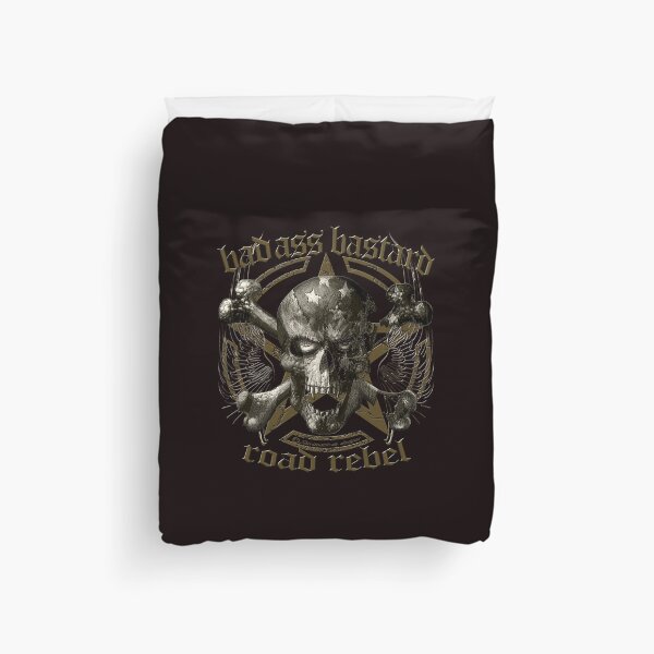 Item preview, Badass bastard skull designed and sold by shirtmatic.