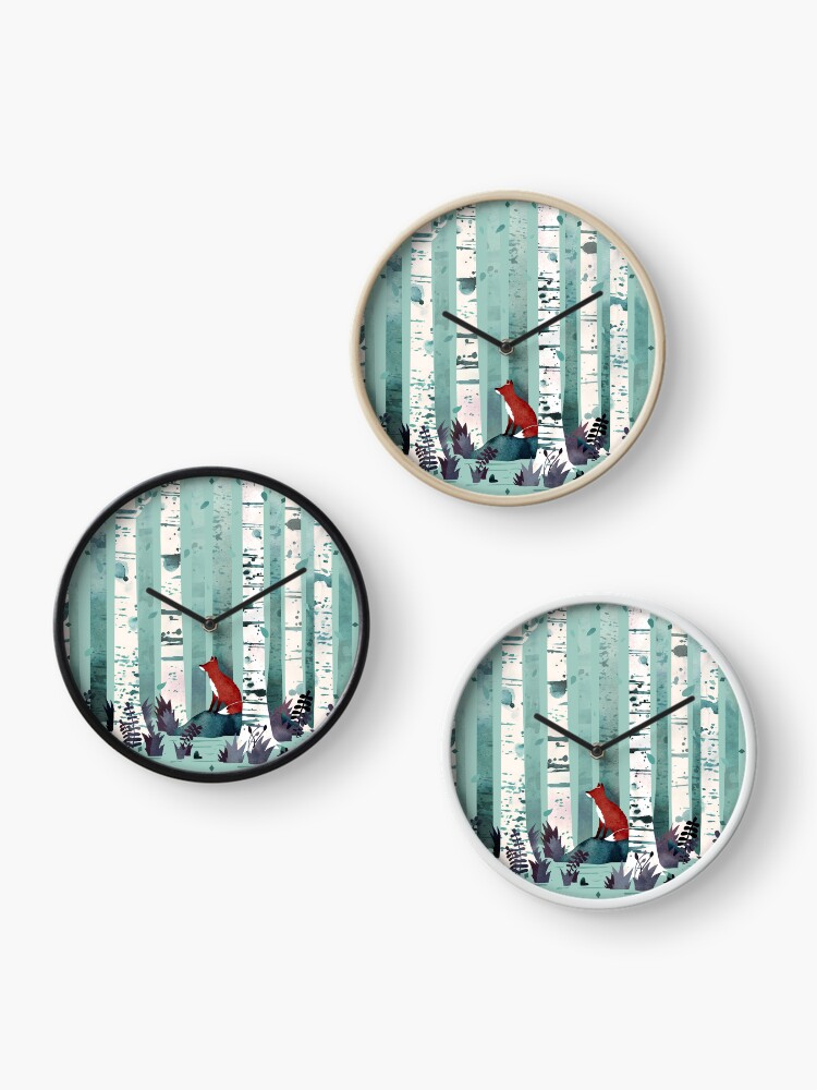Thumbnail 3 of 4, Clock, The Birches designed and sold by littleclyde.