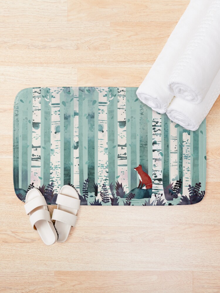 Thumbnail 2 of 6, Bath Mat, The Birches designed and sold by littleclyde.