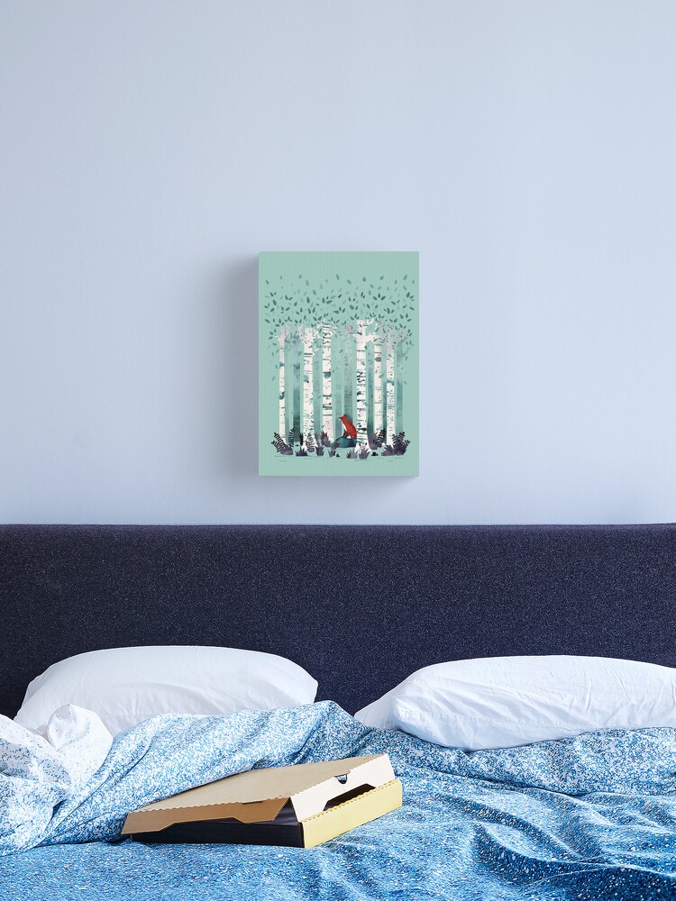 Thumbnail 1 of 3, Canvas Print, The Birches designed and sold by littleclyde.