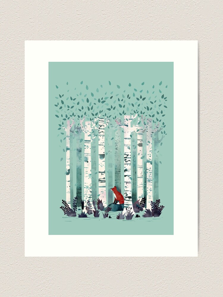 Alternate view of The Birches Art Print