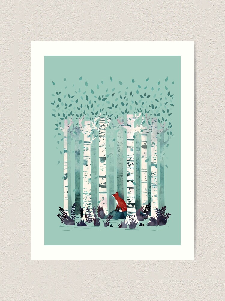Alternate view of The Birches Art Print