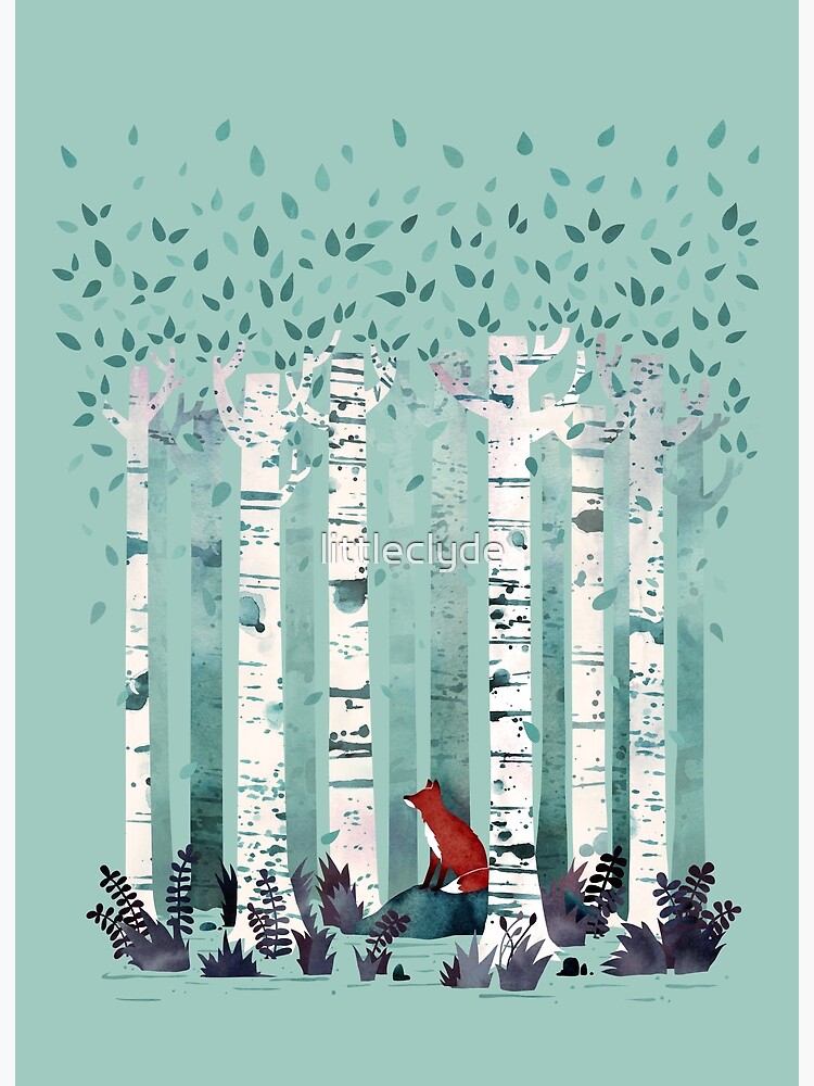 Thumbnail 3 of 3, Art Print, The Birches designed and sold by littleclyde.