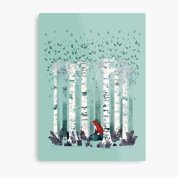 The Birches Metal Print