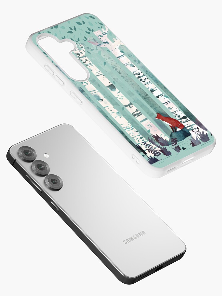 Thumbnail 2 of 4, Samsung Galaxy Phone Case, The Birches designed and sold by littleclyde.