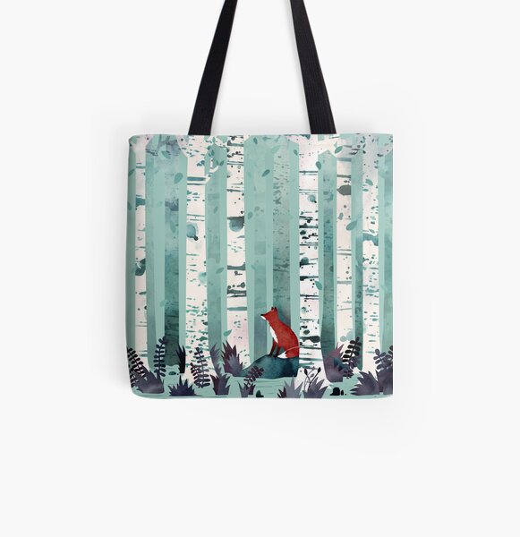 The Birches All Over Print Tote Bag