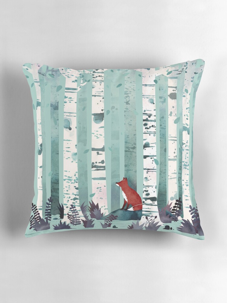 Thumbnail 3 of 4, Pillow, The Birches designed and sold by littleclyde.