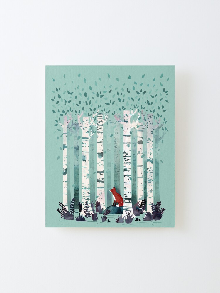 Alternate view of The Birches Mounted Print
