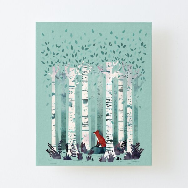 The Birches Canvas Mounted Print
