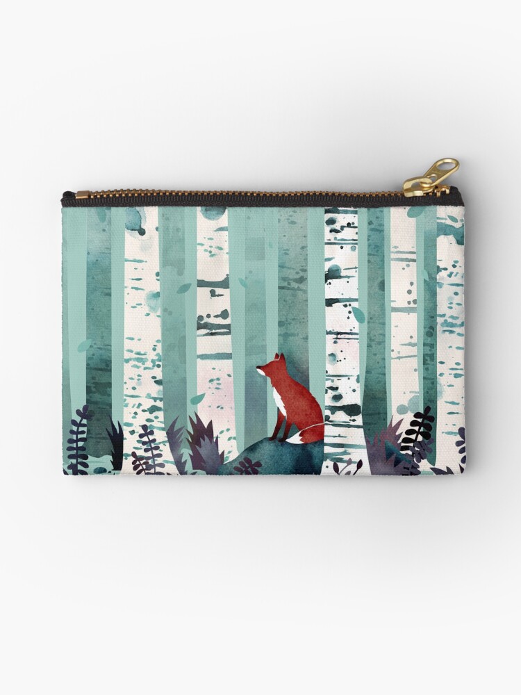 Thumbnail 1 of 4, Zipper Pouch, The Birches designed and sold by littleclyde.