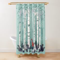 The Birches Shower Curtain