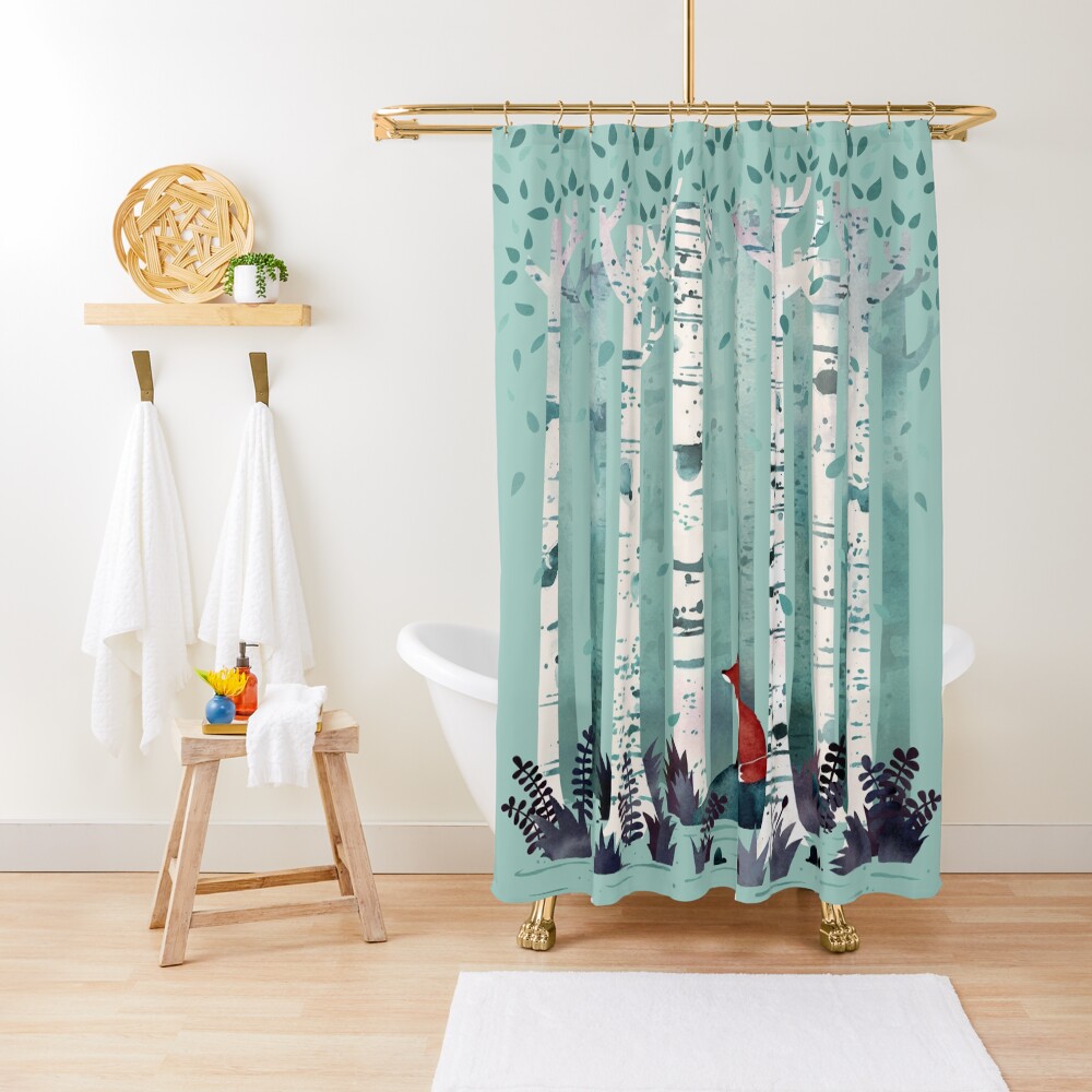 The Birches Shower Curtain