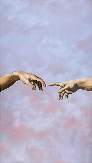 "The creation of Adam (hands)" Poster by fergom | Redbubble