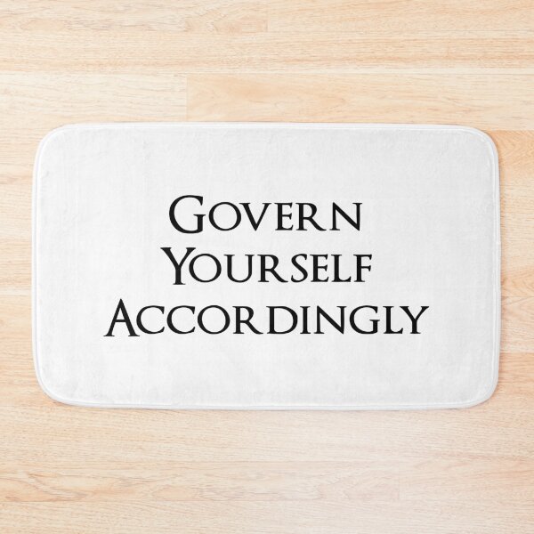Item preview, Govern Yourself Accordingly designed and sold by Cat Lady Designs.