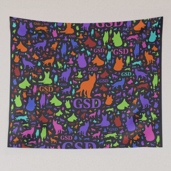 Item preview, German Shepherd Dog Silhouettes - Color #1 designed and sold by k9printart.