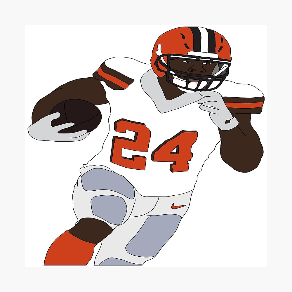 Nick Chubb 24 Cleveland Browns football retro poster shirt, hoodie