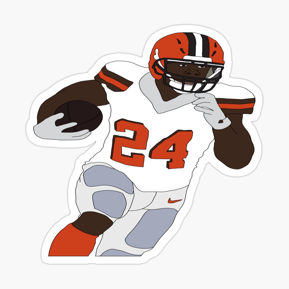 Black White American Football Jersey Nick Chubb #24 Jersey Custom