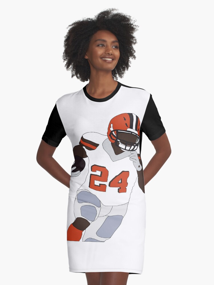 Nick Chubb #24 Cleveland Browns RB' Graphic T-Shirt Dress for Sale by Jasen  Black