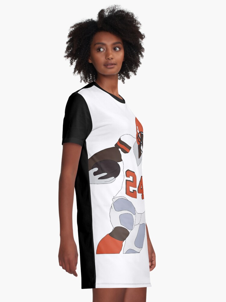 Cleveland Browns Girls Toddler Brown Too Cute Tri-Blend Short Sleeve Dress