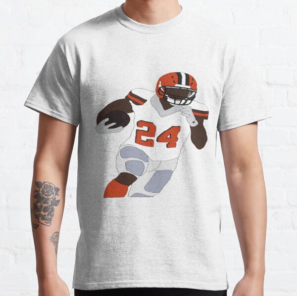 Nike Men's Cleveland Browns Nick Chubb #24 Logo Orange T-Shirt