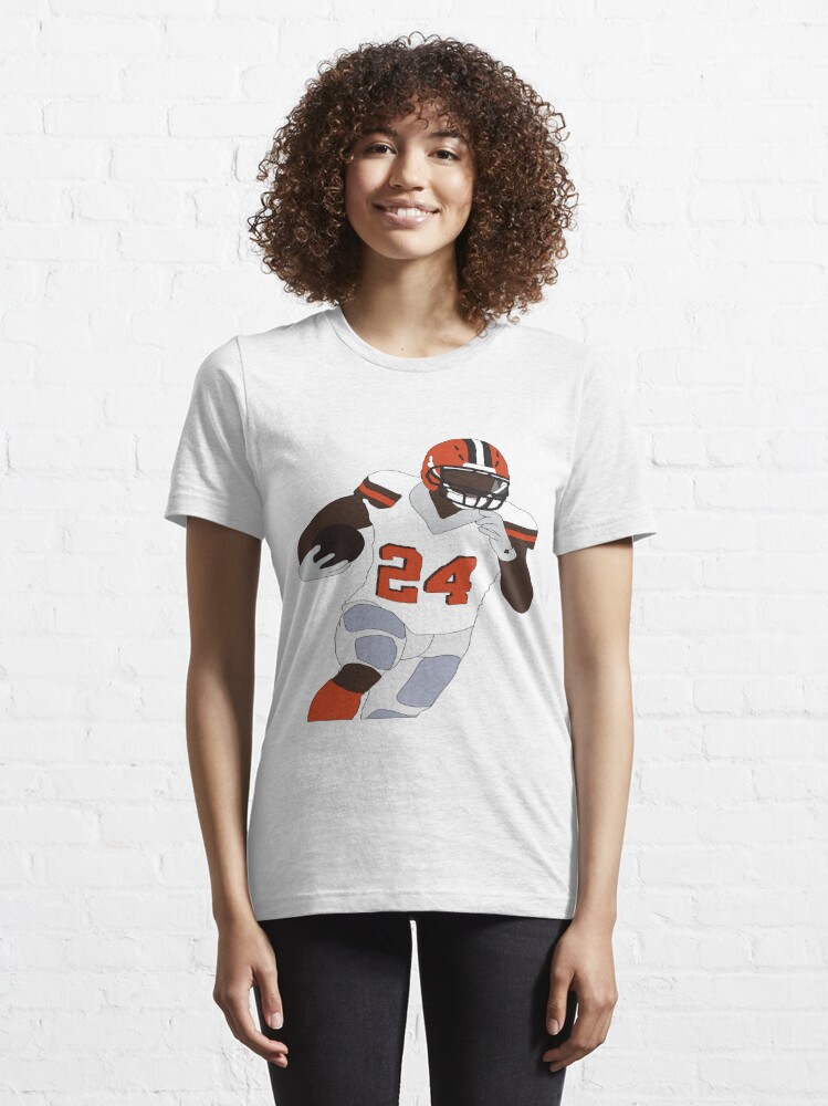 Nick Chubb Cleveland Browns Football Number 24 Hoodie T-shirt Long Sleeve,  Ladies Tee