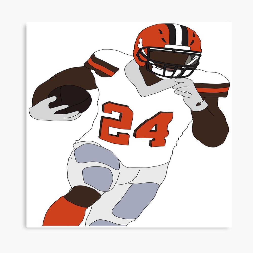 Full Chubb- Nick Chubb Cleveland Browns Metal Print by VcArt - Pixels