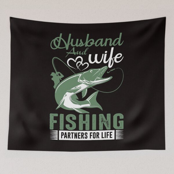 Item preview, Courtney Hebert. Husband and Wife Fishing Partners For Life designed and sold by SavvyTurtle.