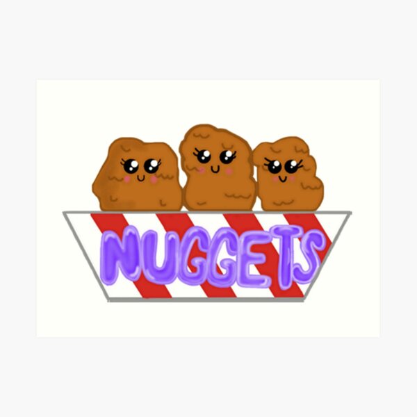 "Kawaii Chicken Nuggets " Art Print for Sale by CatGirl101 | Redbubble