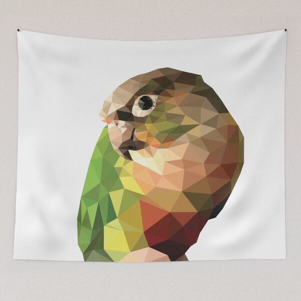 Item preview, Conure geométrico de mejillas verdes designed and sold by Mezma.
