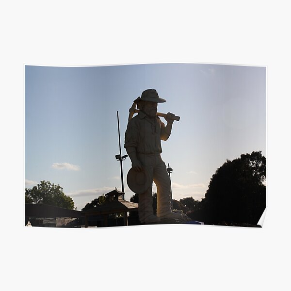 "statue, gold digger ballarat" Poster for Sale by fazza Redbubble