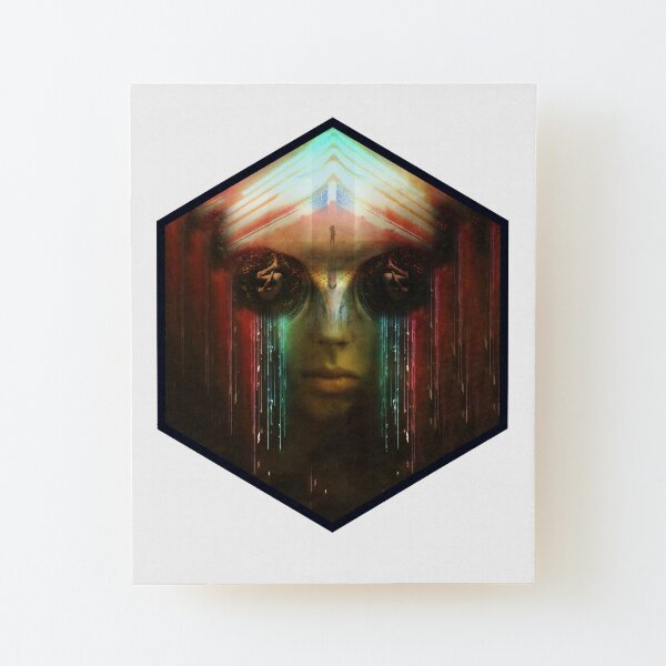 Dryad Weeping in White Wood Mounted Print