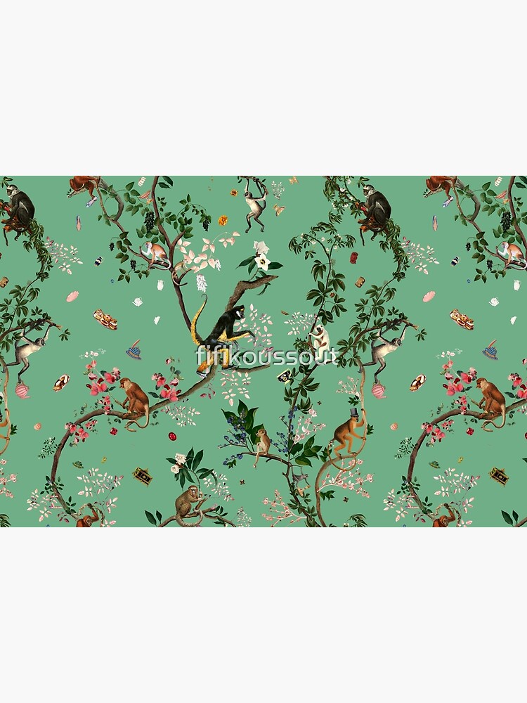 Thumbnail 6 of 6, Bath Mat, Monkey World Green designed and sold by fifikoussout.