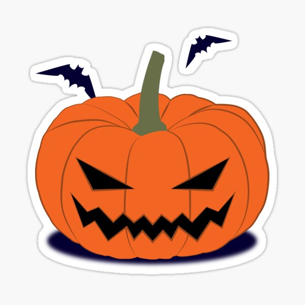 SPOOKY PUMPKIN AND BATS Sticker