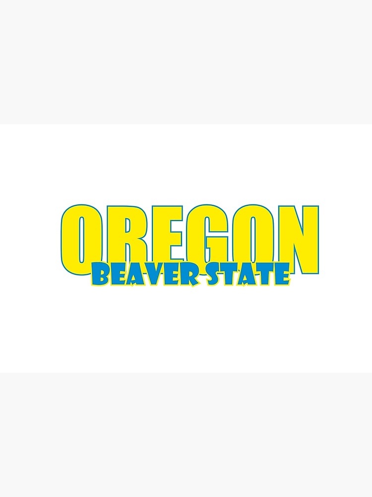 "State of Oregon, Beaver State, Nickname of Oregon. " Bath Mat for Sale