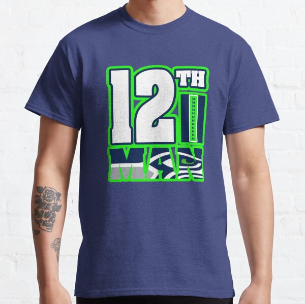 Men's Seattle Seahawks Marshawn Lynch Nike College Navy Silhouette T-Shirt