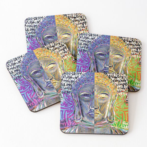 Item preview, abstract buddha painting designed and sold by silvercordchop.