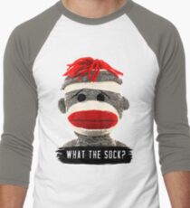 What The Sock? Sock Monkey Men's Baseball ¾ T-Shirt
