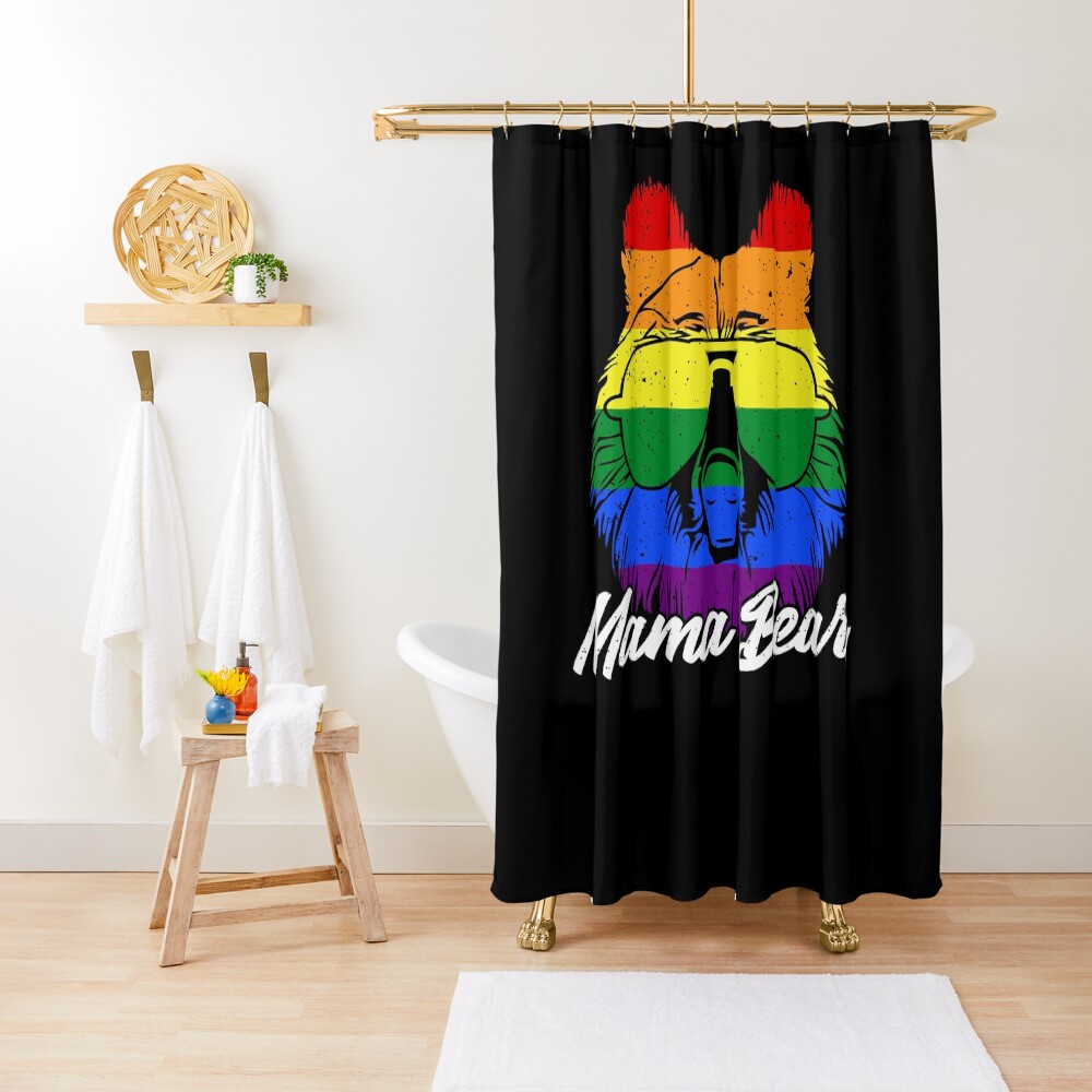 Lgbt Gay Pride Mama Bear Shower Curtain By Look25 Redbubble