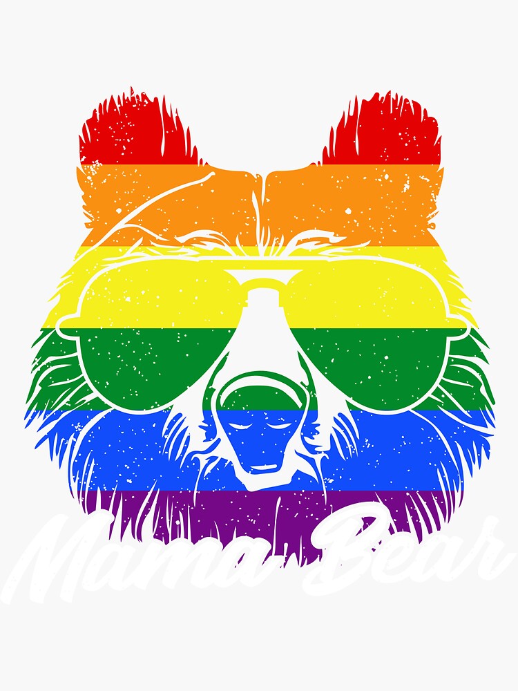 Lgbt Gay Pride Mama Bear Sticker For Sale By Look25 Redbubble