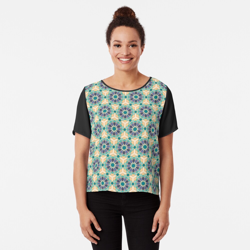 Geometric Pattern: Arabic Tiles: Dream Chiffon Top