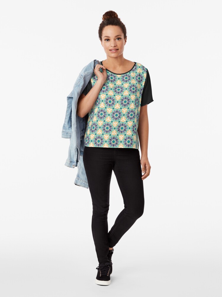 Alternate view of Geometric Pattern: Arabic Tiles: Dream Chiffon Top